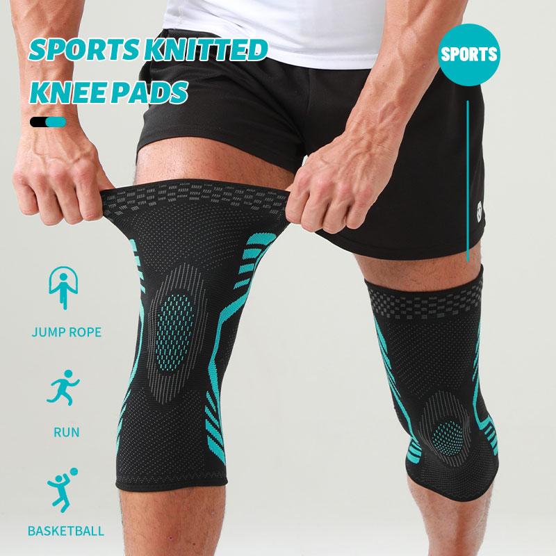 Breathable Spandex Knitted Sports Knee Pads-Lightweight Comfort for Running Basketball Football & More