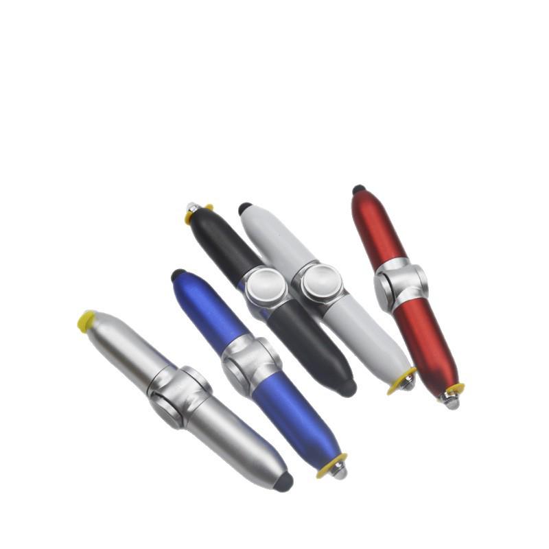 Creative Multi-Functional Fidget Spinner Ballpoint Pen with LED Light & Touch Screen Capability