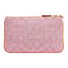 COACH Corner Zip Fabric With Pebbled Leather Clutch Small Women's Orange & Pink Monogram 5476-B4SCJ