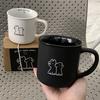 Water Cup Dog Pattern Cup for Boyfriend Personalized Mug with Lid Couple Water Cup Home Dormitory Cup