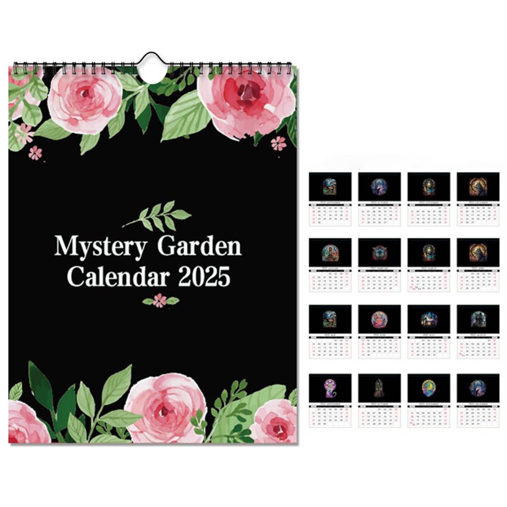 Dark Forest English Wall hanging Calendar INS Calendar Planner 2025 Wall Lunar Calendars  New Year