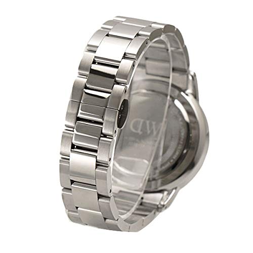 Daniel Wellington Iconic Link 40mm Men's Watch, Silver with Black Dial, DW00100342