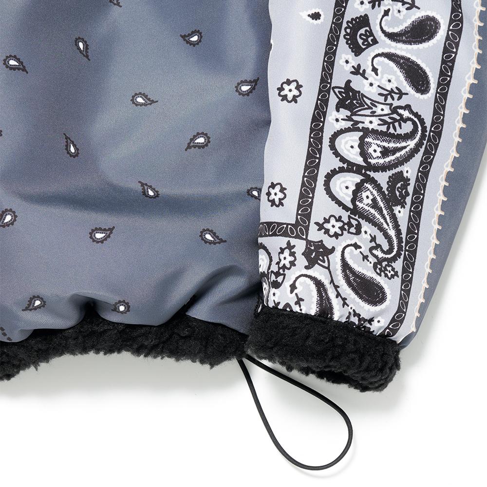 Fm91.02 Teddy Bear & Paisley Reversible Jacket Black