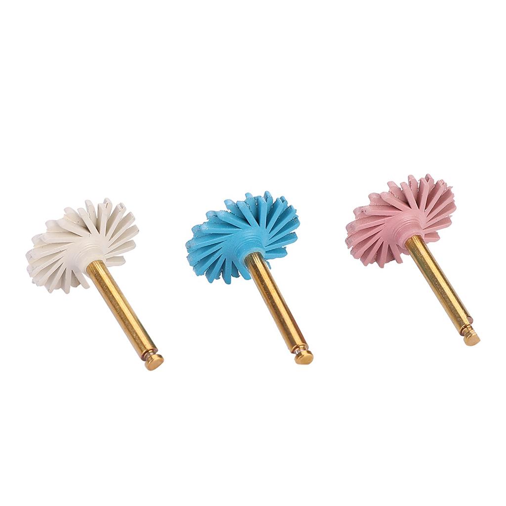 6pcs/set 3 Colors Mixed Dental Composite Resin Polishing Disc Kit Spiral Brush Burs