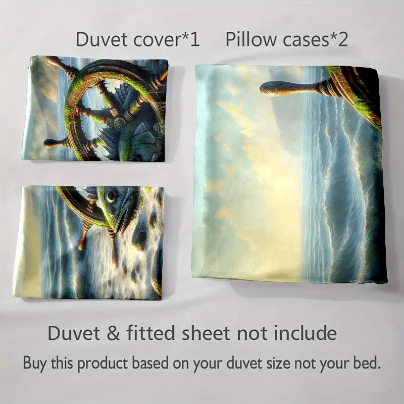 Oceanic ship wheel. Bedding Duvet cover sets Duvet covers Pillowcases gifts (1 * Duvet Cover 2 * Pillowcases, without duvet insert)