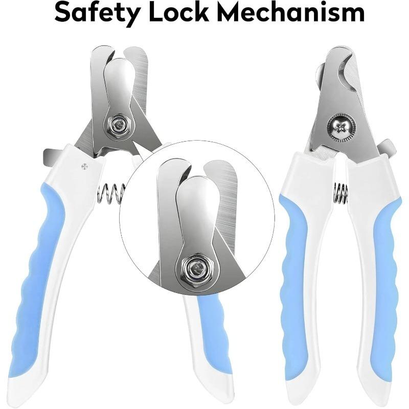 Professional Pet Nail Clippers with Safety Guard To Prevent Overcutting Includes Nail File Sharp Blade for Dogs Cats Grooming
