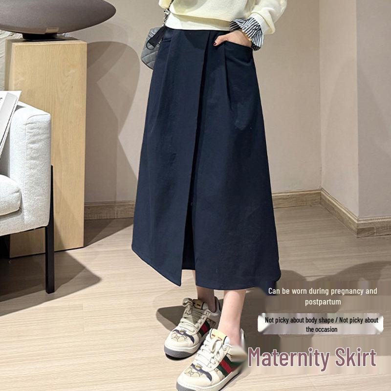 Irregular Design Slimming Maternity A-line Skirt