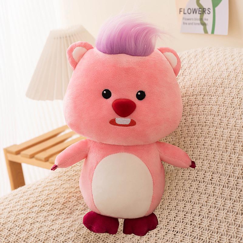 Animal Plush Loopy Soft Short Fur Pp Cotton Filling For Children Gift Dolls