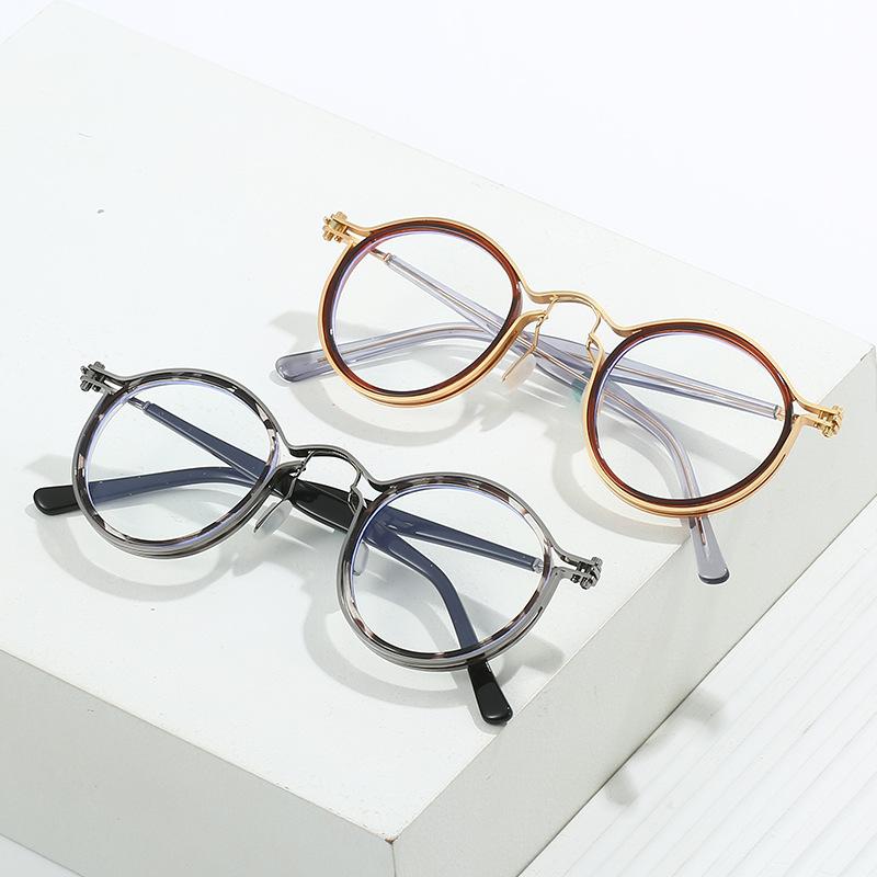 2025 New Quality Retro Round Glasses Frame Japanese Handmade Titanium Ultralight Men Eyeglasses Women Eyewear Acetate Fashion