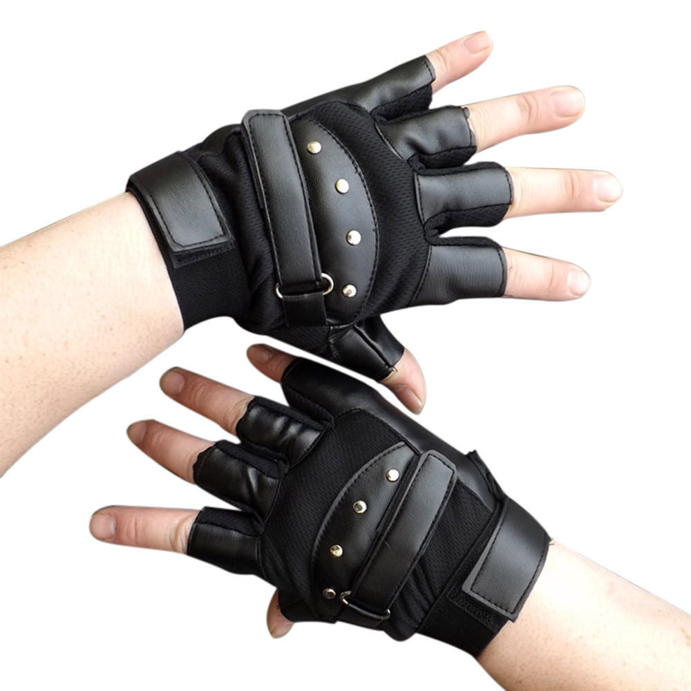 

Мужские горячие уличные перчатки с полупальцами для страйкбола, охоты чёрный