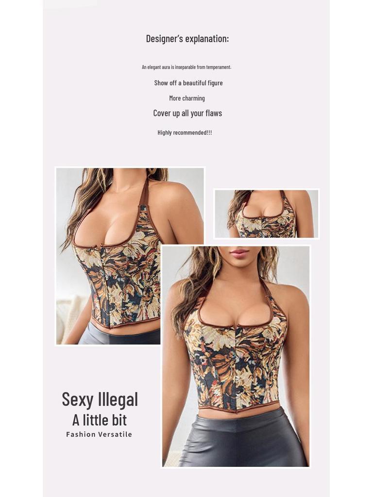 Halter Fishbone Bra: Invisible Waist Cincher for a Sexy, Curvaceous Silhouette