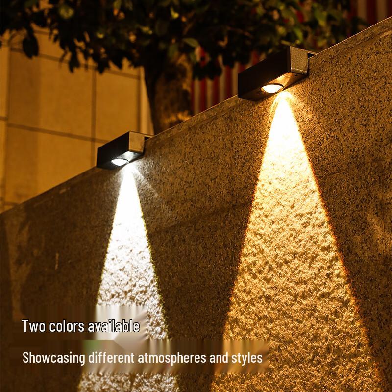 HEIXIE Solar Outdoor Wall Washer & Ambient Garden Light - Warm White