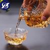 Japanese Glass Tea Infusers Pitcher Heat Resistant Hammered Kung Fu Chahai Transparent Teacup Office Teaware