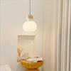 Oeny Nordic Cream Style 3-Light Walnut Pendant Lamp