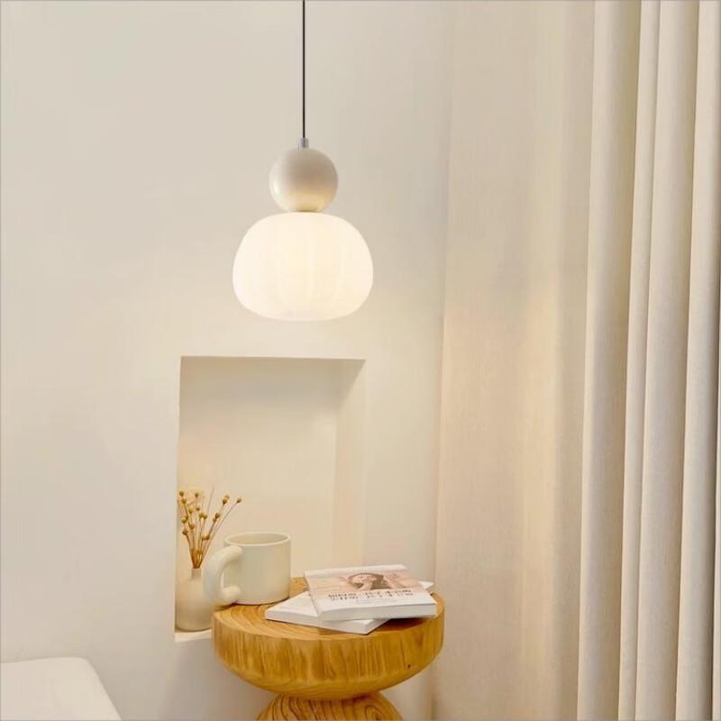 Oeny Nordic Cream Style 3-Light Walnut Pendant Lamp