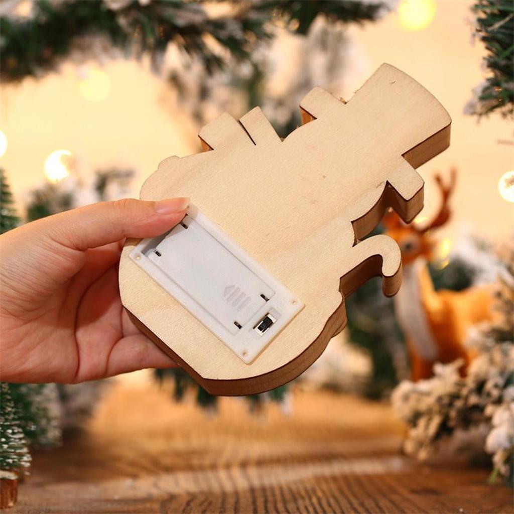Christmas Wooden Ornaments Lighted Decoration Christmas Festival Decoration Ornaments For Tradition Festival Family Holiday