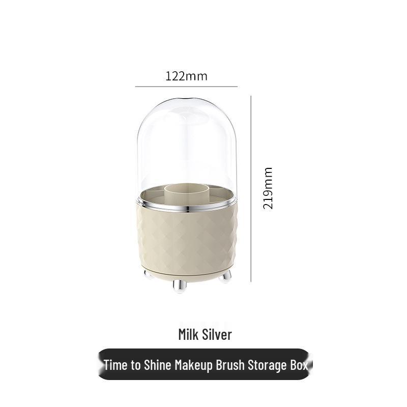 Luxuriöse drehbare staubdichte Aufbewahrungsbox für Make-up-Pinsel
