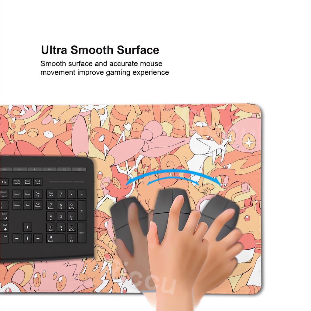 New P-Pokemons Mousepad Aesthetics Deskmat Kawaii Gaming Mats Computer Offices Tablerug Gamer Nonslip Mouse Carpet Free Shipping