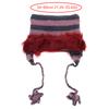 High Elastic Windproof Cat Ear Hat Knitted Stripe Pattern Hat for Women Men Keep Ear Warm Hat with Dangle Star Tassels