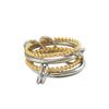 Popular Women's Stacked Ring Set, Geometric 18k Plating Design Cross Ring Jewelry