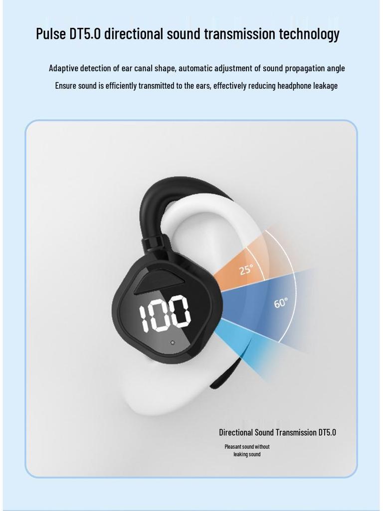 Cuffie In-Ear Bluetooth Wireless V58 con Cancellazione del Rumore, Display Digitale e Lunga Durata della Batteria per Sport e Viaggi