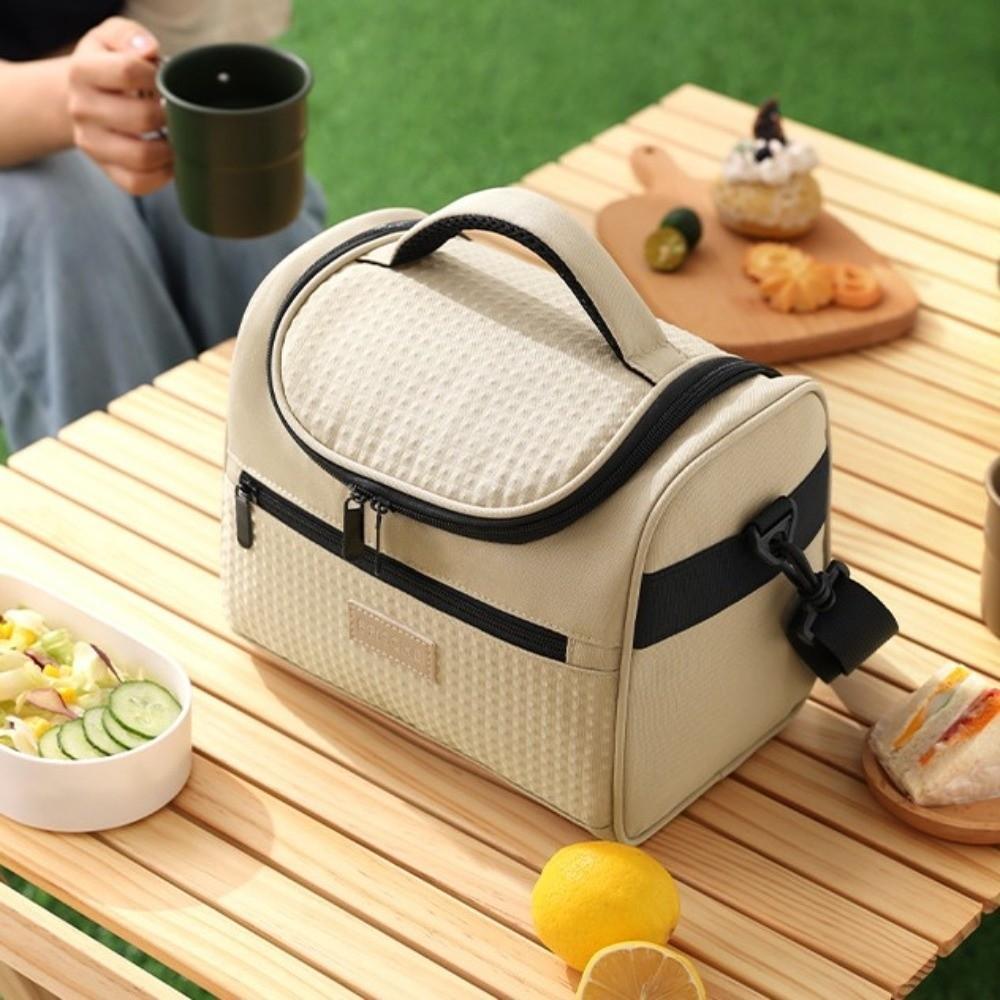 Heat Preservation Lunch Bag PEVA Insulated Bag Handbag Picnic Bag  Food Fresh