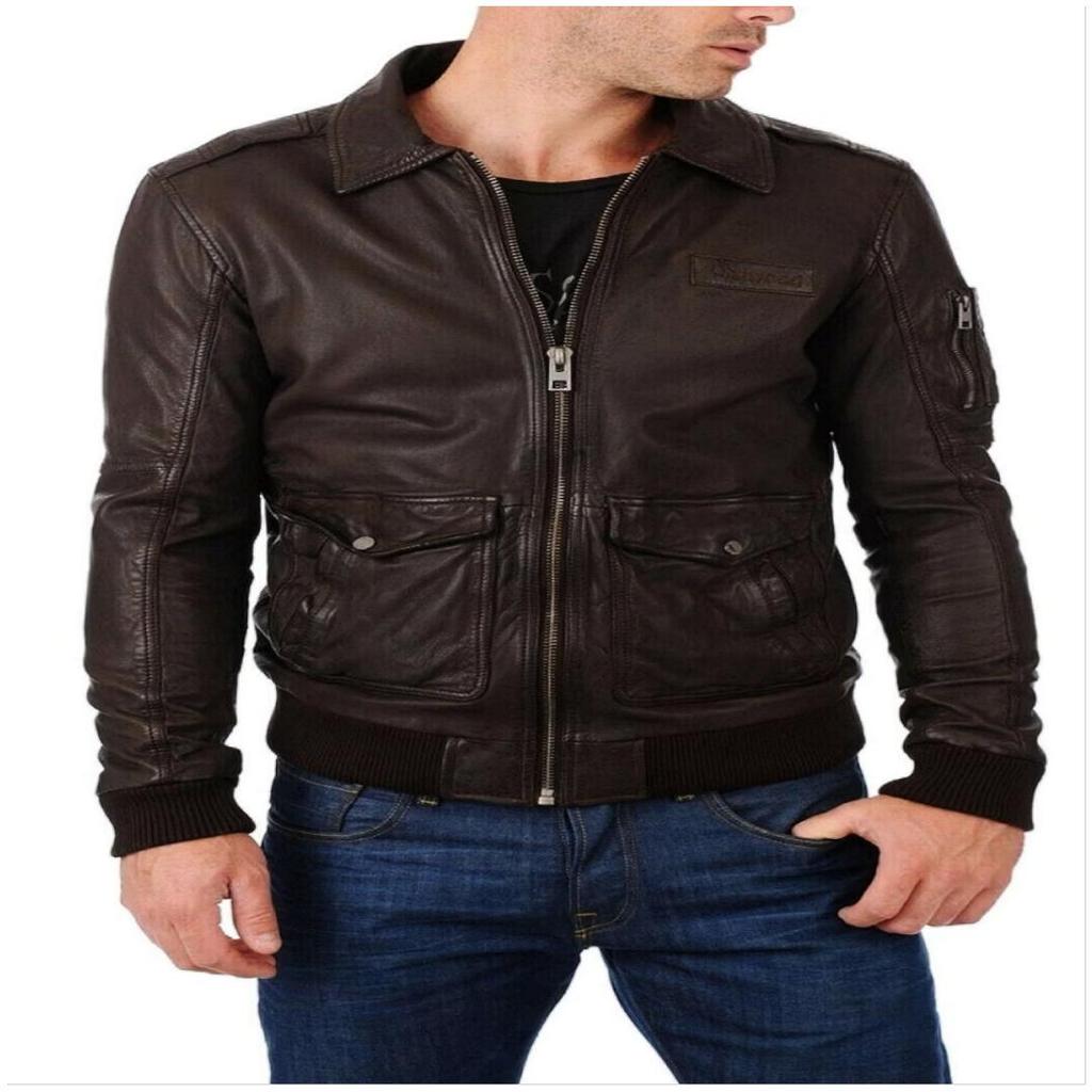 NOORA Men's Real Leather Jacket ST0101