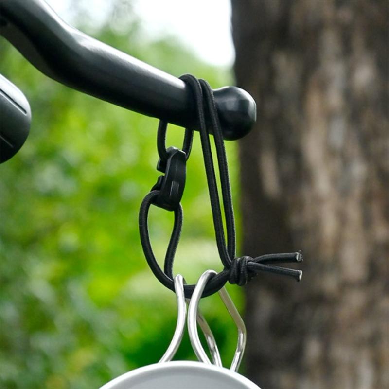 Versatiles Cord Fastening Clip Regulable Length Quickly Release Mechanism for Camping Gear Arrangement
