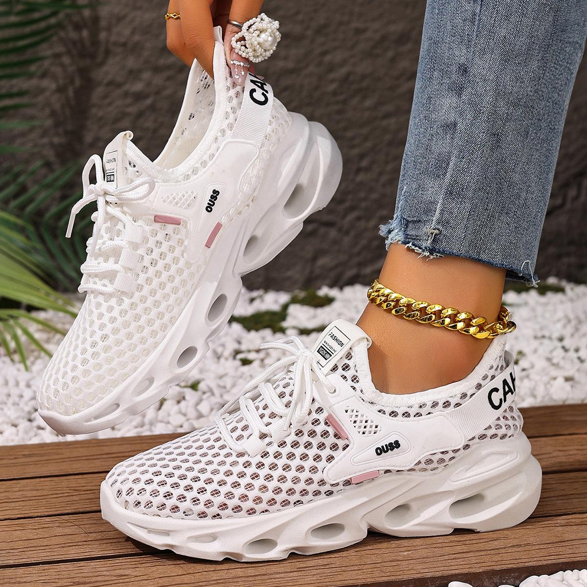 

Женская повседневная спортивная обувь - Дышащая сетка, Легкие кроссовки на шнуровке 41