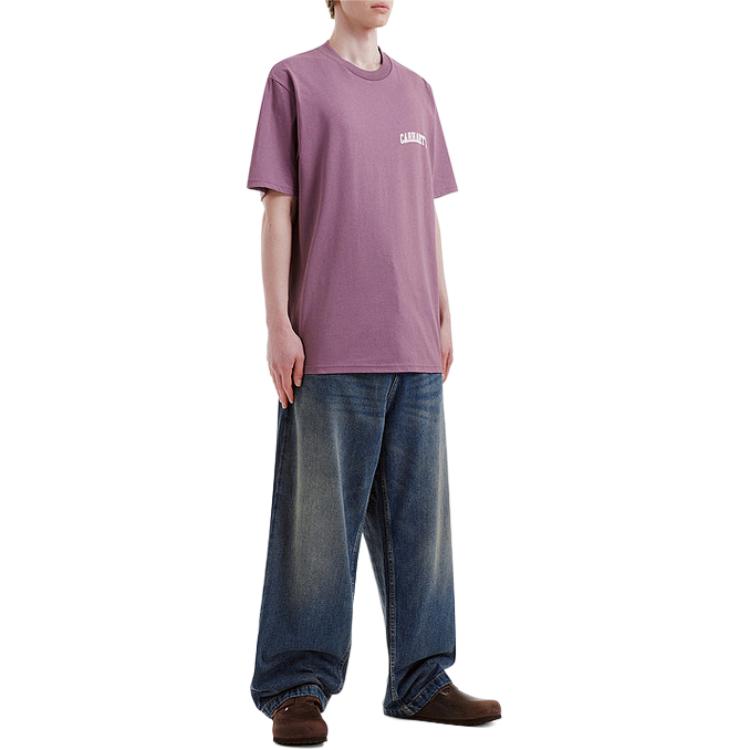 Carhartt WIP College Style Letter Logo Oversized T-Shirt Men Tops CHXTEI036110Q