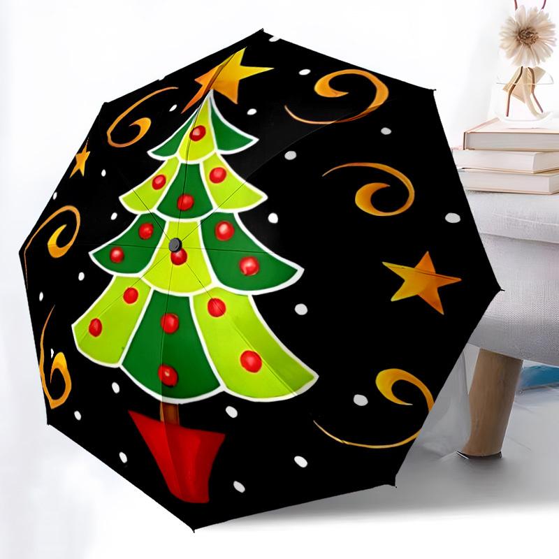 

1pc Christmas Tree Decorations Automatic Open/Close Umbrella - Compact Travel Umbrella, Durable Construction, Fashionconscious yy251208117
