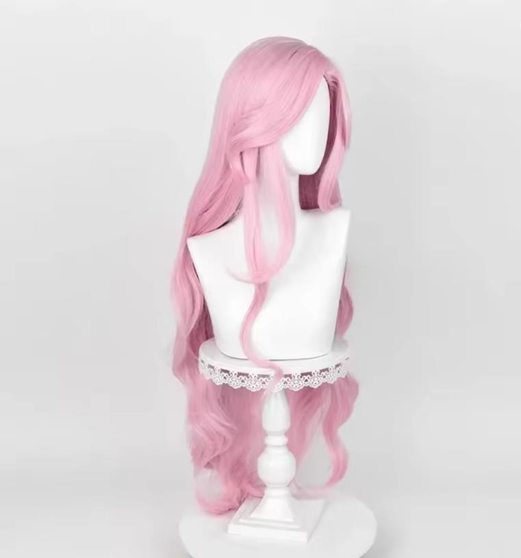 Anime Fluttershy Wigs Long Wavy Pink Cosplay Wigs for Women Girls Party Hair Halloween Heat Resistant Synthetic Hair