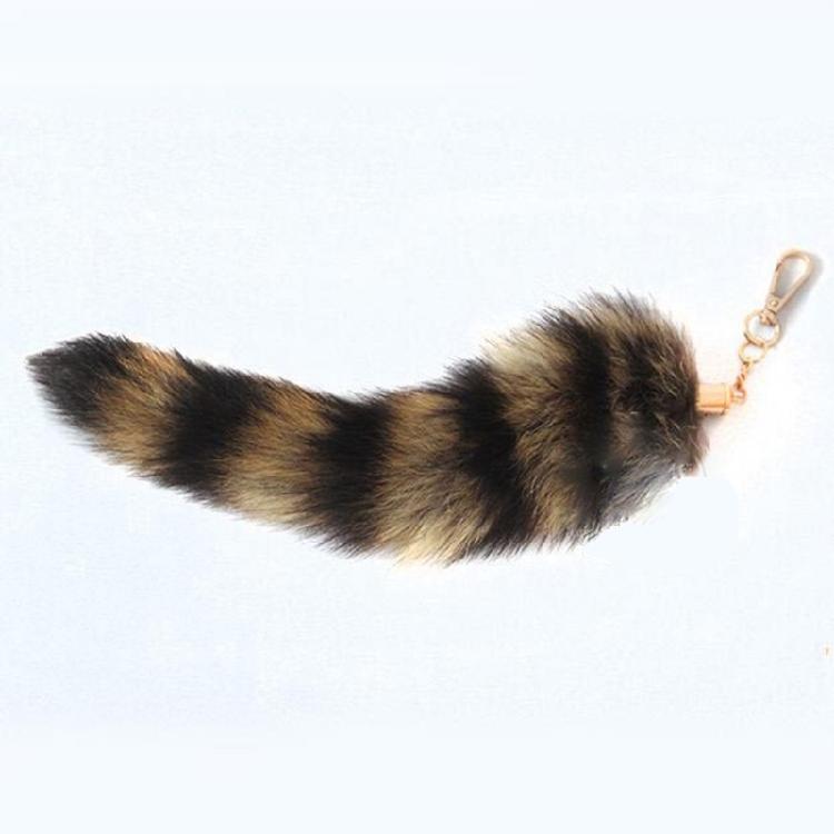 Key-Chain Bags Charm Keys Holder Couple Keyrings for Backpack Car Decoration Large Furry Tail Key Rings Pendant
