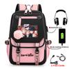 Anime Peripheral Spells Back to War Backpack Student School Bag Men's and Women's Fashion Backpack Travel Bag USB Computer Bag