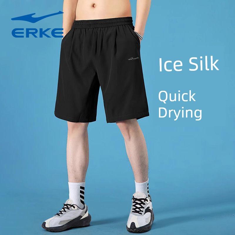 Erke Hongxing Erke Sports Shorts Men s Summer New Casual Five-Point Pants Knitted Basketball Training Pants Black 4XL чёрный