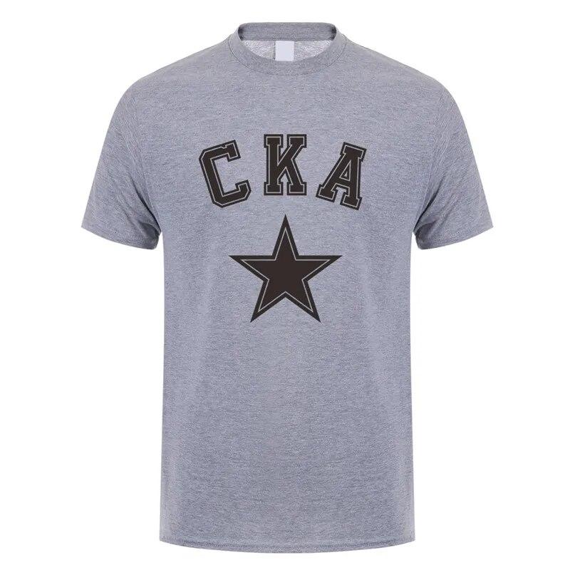 CKA Russian Hockey Team T Shirt Unisex Summer Short Sleeve Cotton KHL Saint Petersburg SKA T-shirts Tops Unisex Streetwear