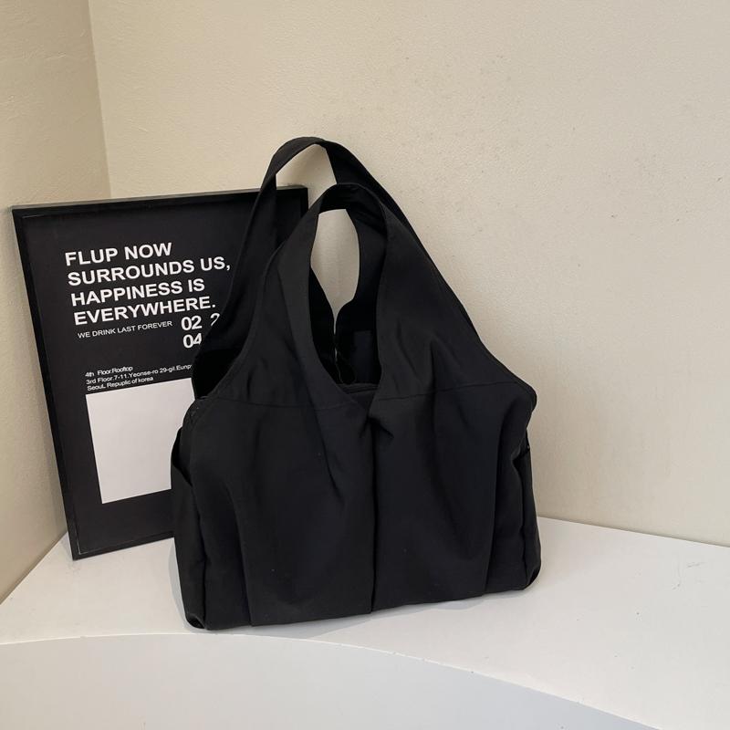 Handbag Lightweight Large Capacity Shoulder Bag Travel Bag Solid Color Tote Bag