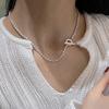 BF CLUB Silver color Geometric Simple Adjustable Necklace For Women Engagement Fine Jewelry Wedding Party Birthday Gift