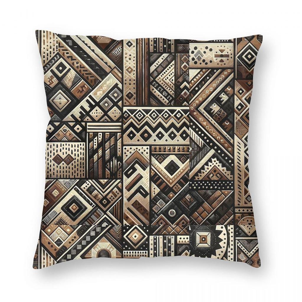 Federa Quadrata Etnica Tribale Africana Artigianale Poliestere Lino Velluto Creativa Decorativa Cuscino per Stanza Copricuscino Vendita all'Ingrosso