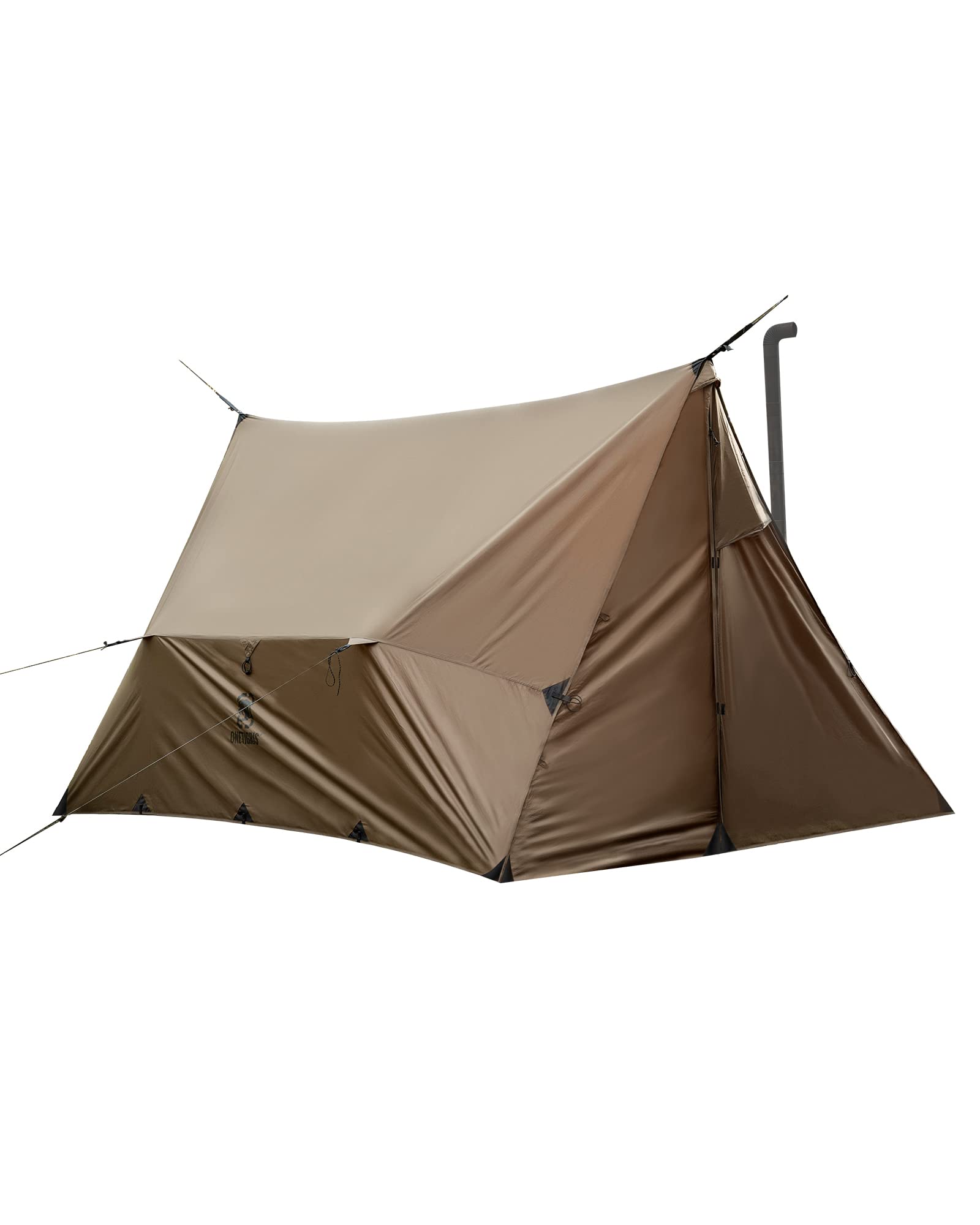 

OneTigris ROCDOMUS Hammock Awning & Hot Tent 2.0 Floorless Shelter, Brown, 70D Nylon Fabric (Brown)