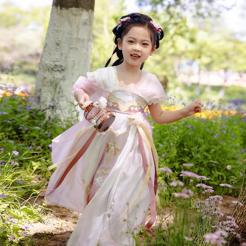 Girls  Summer 2025 Chinese Style Hanfu Dress 140