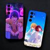 Anime O-Oshi No Ko Handyhülle für Samsung S25,S24,S23,S22,S21,S20,Ultra,Plus,FE Schwarze Weiche Hülle