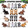 12-48Pack Horse Stuffed Animal Bulk Horse Toys Horse Plush Adopt A Horse Party Favor Stuffed Horse Mini Plush for Birthday Party
