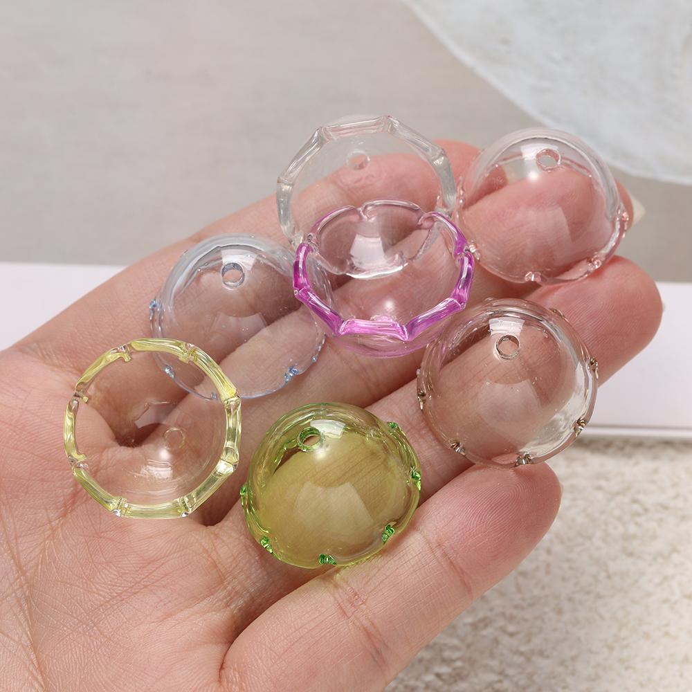 10pcs/lot Transparent Acrylic Jellyfish Wind Chimes Beads for Handmade DIY Decoration Phone Chain Jewelry Making Accessories
