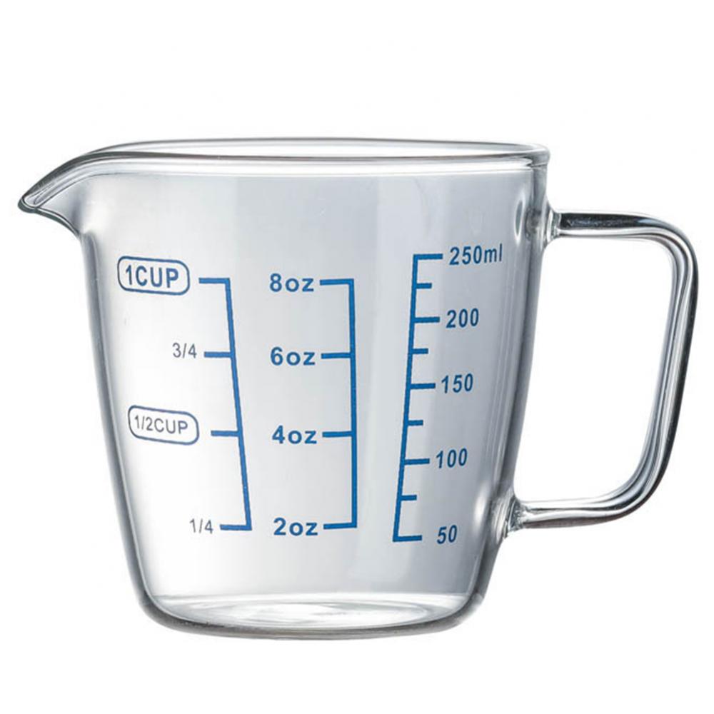 250ml/500ml Heat Resisting Glass Measuring Cup Milk Water Scale Tool Jug Glass Cream Scale Cup Tea Coffee Pitcher Microwave Safe