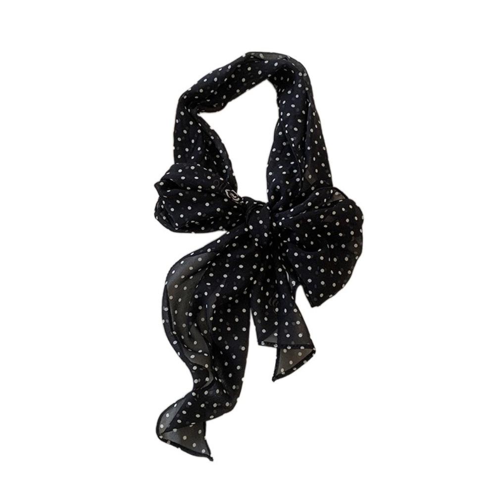 Ribbon Scarf Headband Thin Long Scarves Sweet Polka Dot Scarf  Outdoor