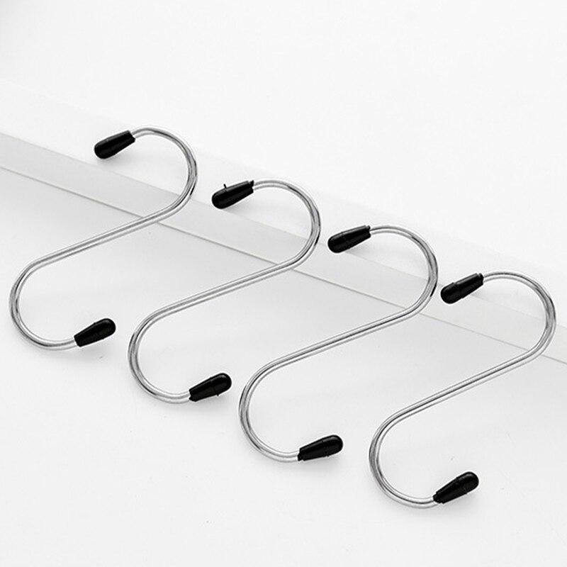 

S-образные крючки, многофункциональные крючки из нержавеющей стали, вешалка для кухни, бара, ванной комнаты, спальни, инструмента для хранения