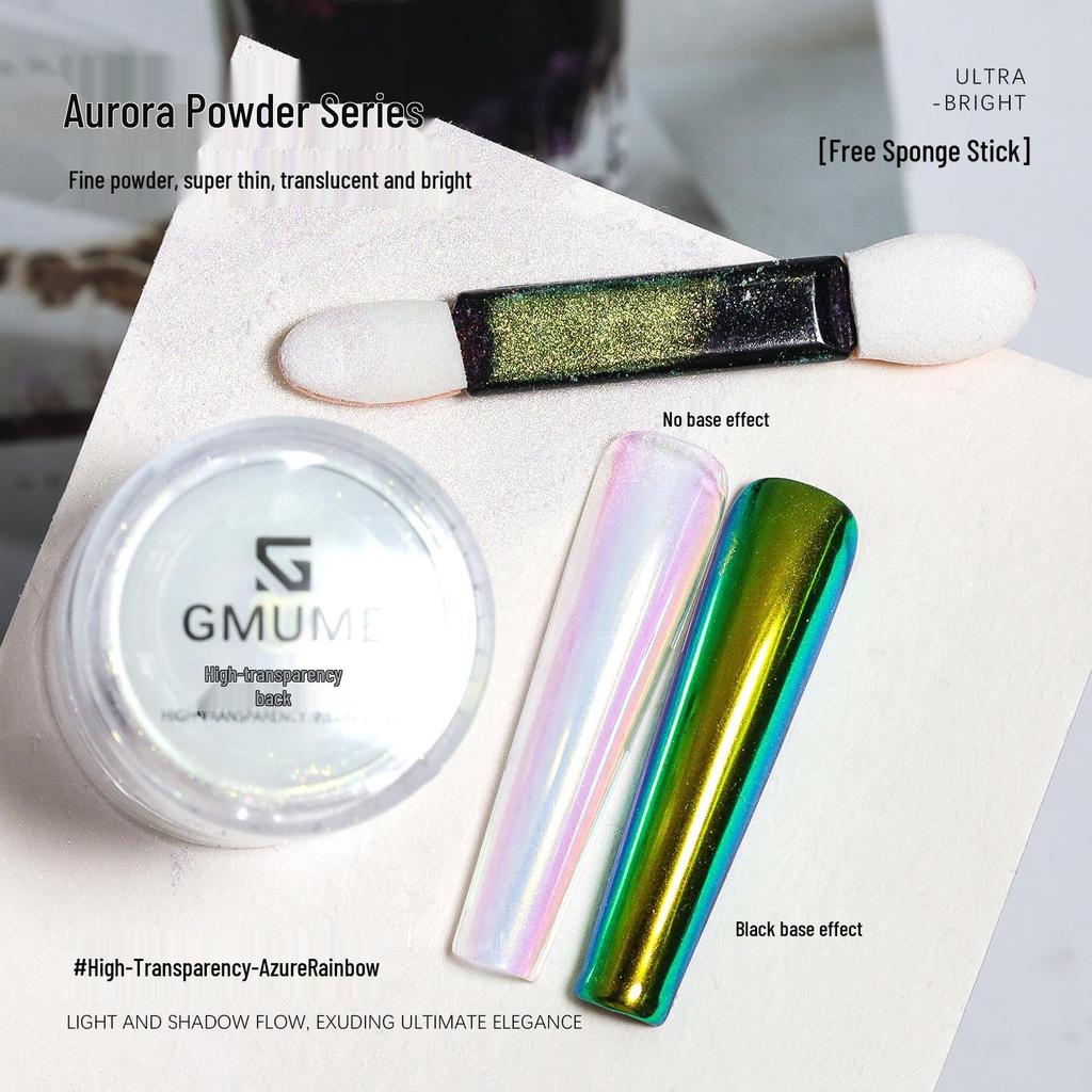 Iridescent Mermaid Aurora Pink Nail Art Magic Mirror Powder