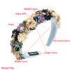 Luxury Pearl Fabric Flower Sponge Headbands Hair Accessories For Women Party Rhinestone Hairband Hair Band Hoop Girl Headwear