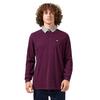 Weekend Offender Mens Walker Checked Collar Long-Sleeved Polo Shirt